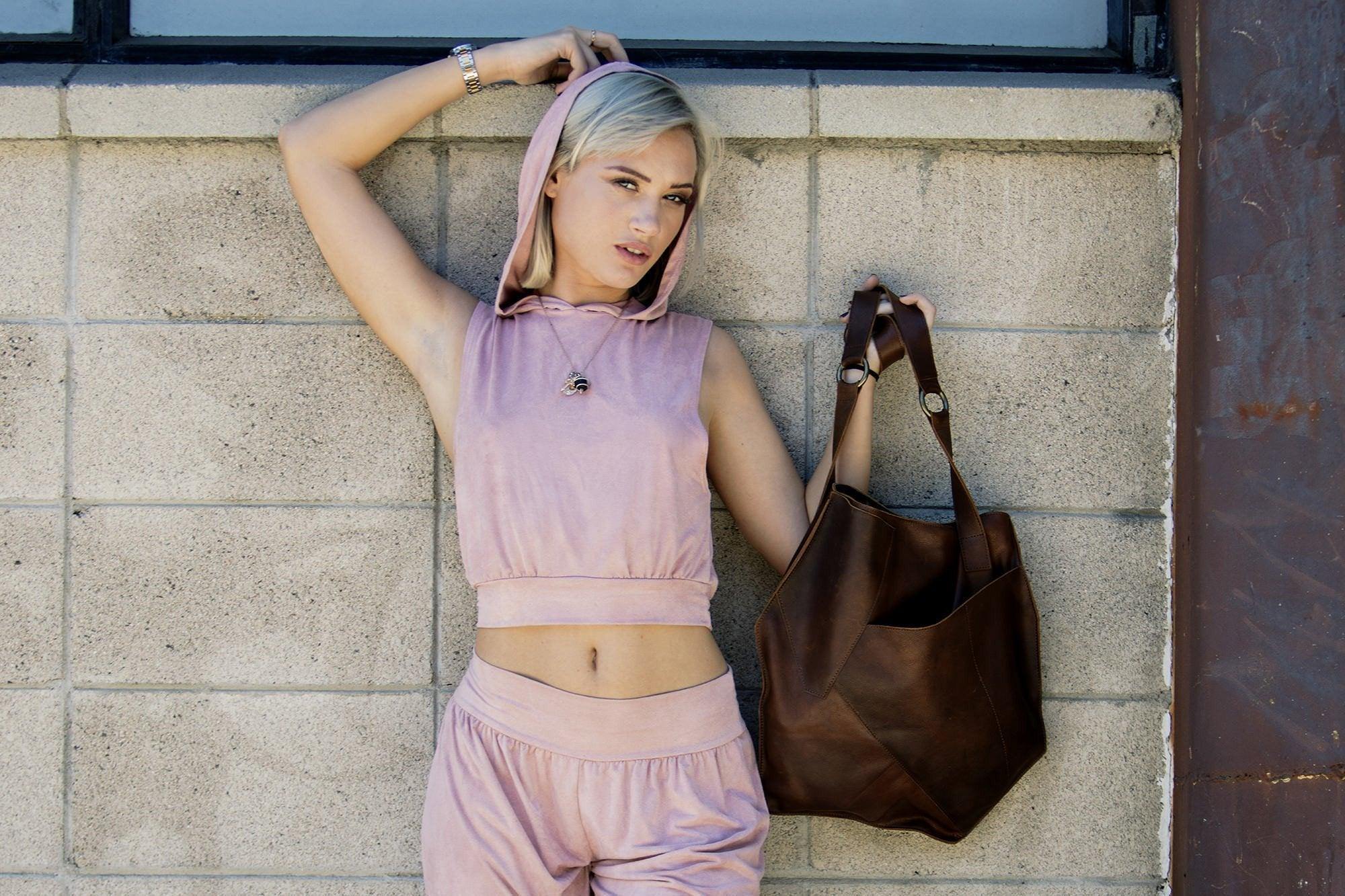 Kiko Leather Cross Over Tote - Kiko