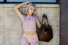 Kiko Leather Cross Over Tote - Kiko