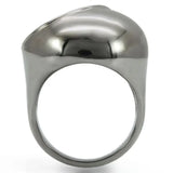 Alamode Ruthenium Brass Ring with Synthetic Garnet in Ruby - Alamode - Flyclothing LLC