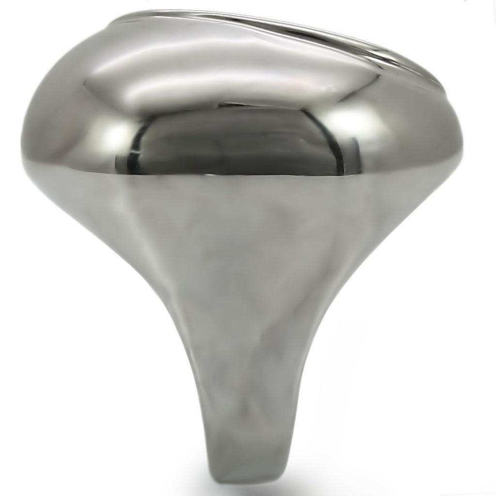 Alamode Ruthenium Brass Ring with Synthetic Garnet in Ruby - Alamode - Flyclothing LLC