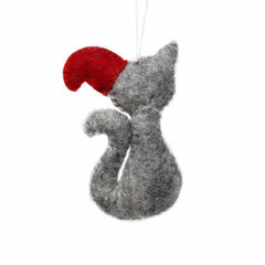 Hand Felted Christmas Ornament: Cat - Global Groove (H) - Global Groove