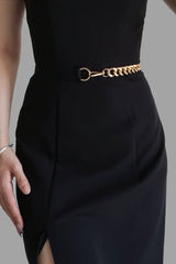 Half Alloy Chain Elastic Belt - Trendsi - Flyclothing LLC
