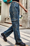 Loose Fit Long Pants with Pockets - Trendsi