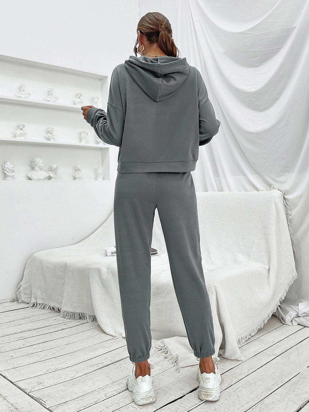 Sports Hoodie and Joggers Set - Trendsi - Flyclothing LLC