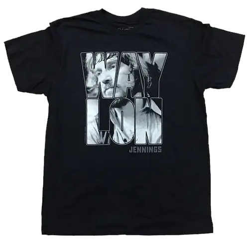 Waylon Jennings Portrait T-Shirt - Jim Marshall - Flyclothing LLC