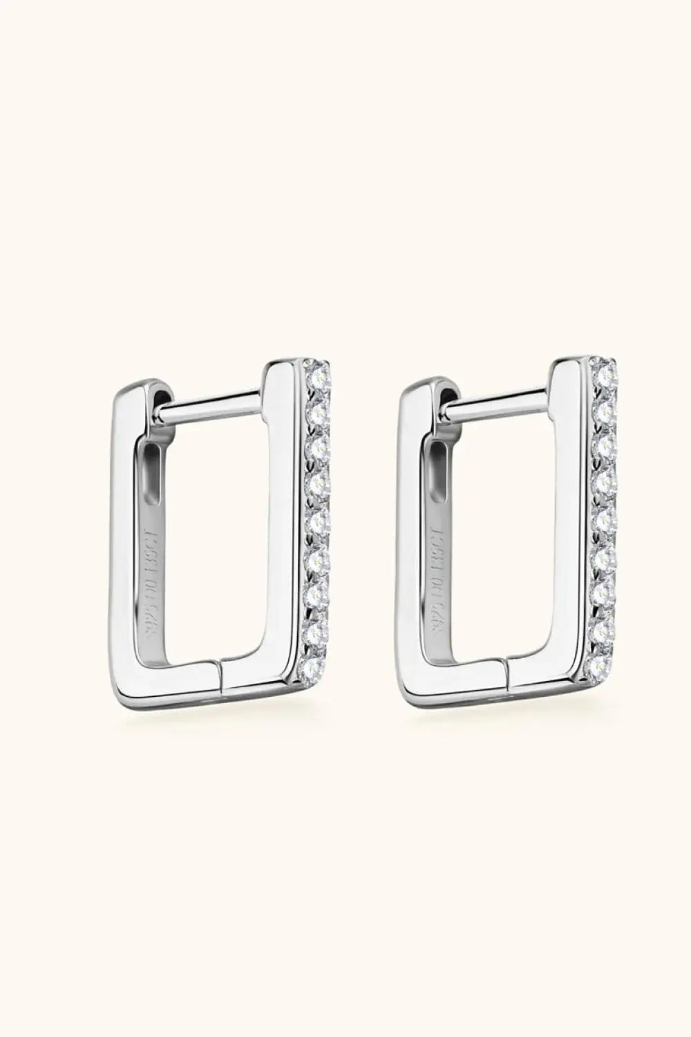 Moissanite Geometric 925 Sterling Silver Earrings - Trendsi - Flyclothing LLC