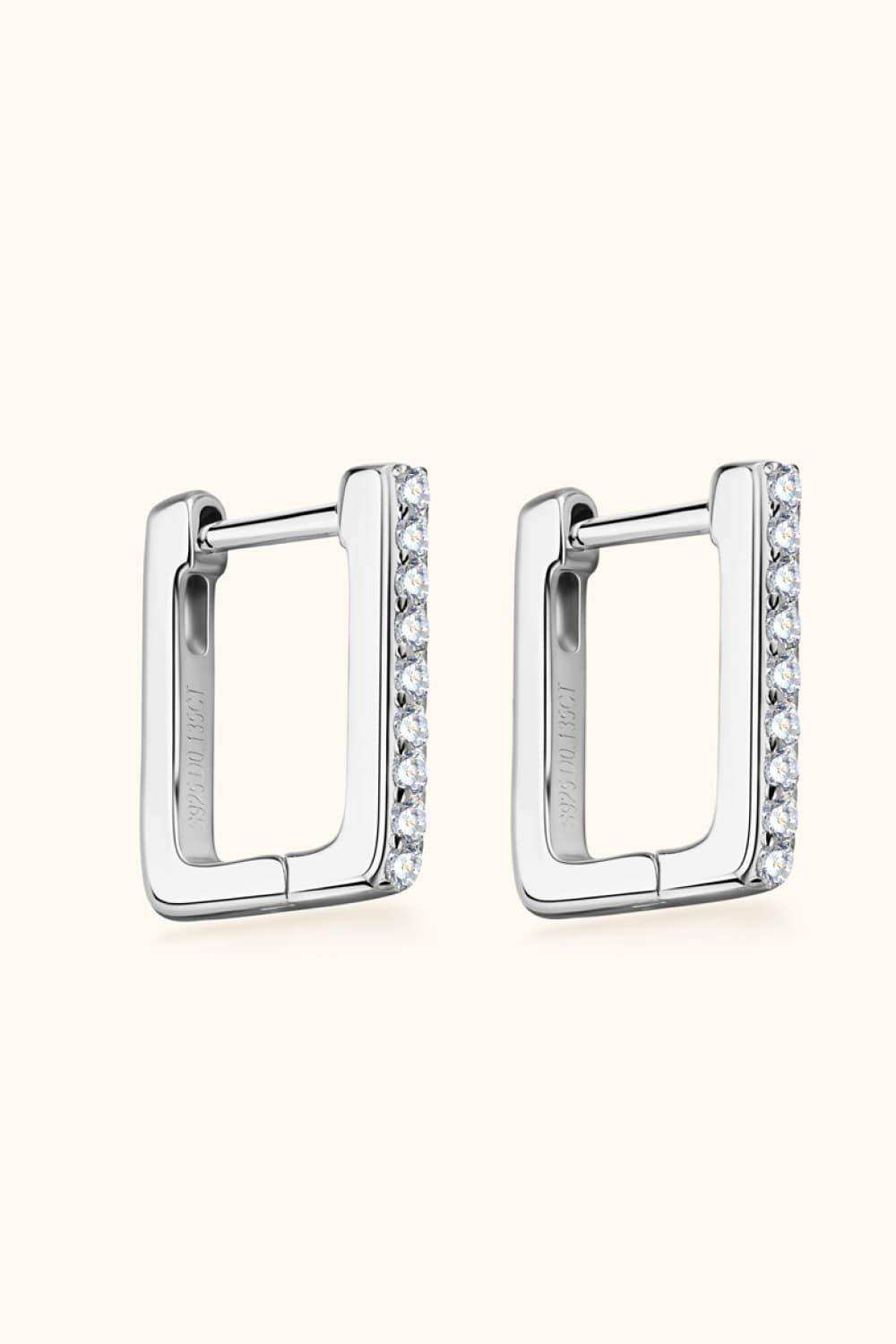 Moissanite Geometric 925 Sterling Silver Earrings - Trendsi - Flyclothing LLC