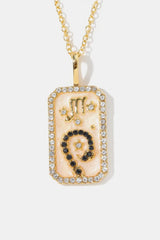 Rhinestone Constellation Pendant Copper Necklace - Trendsi - Flyclothing LLC
