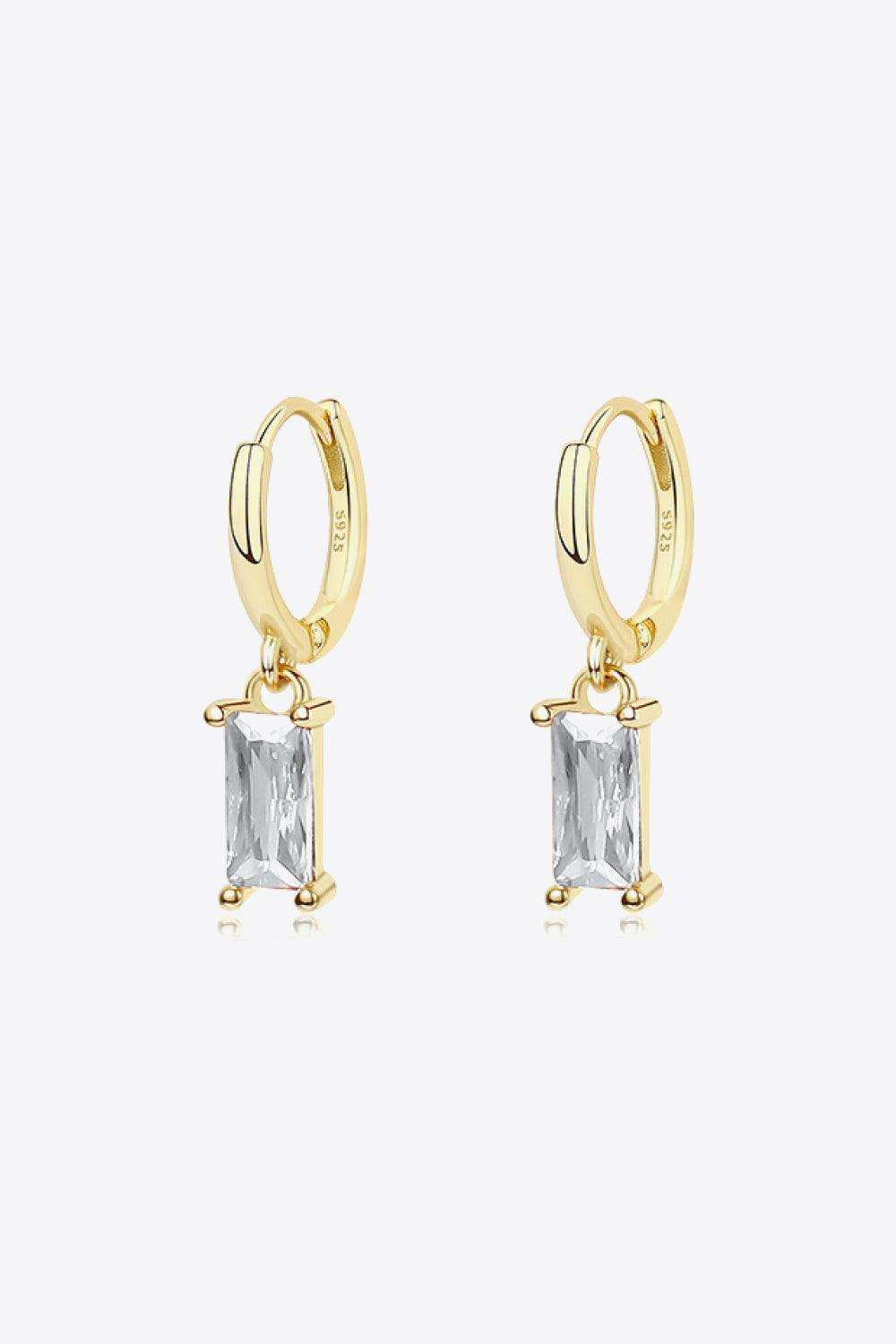 Retro 925 Sterling Silver Cubic Zirconia Drop Earrings - Trendsi - Flyclothing LLC
