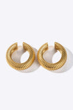 Scale Stainless Steel Cuff Earrings - Trendsi - Flyclothing LLC
