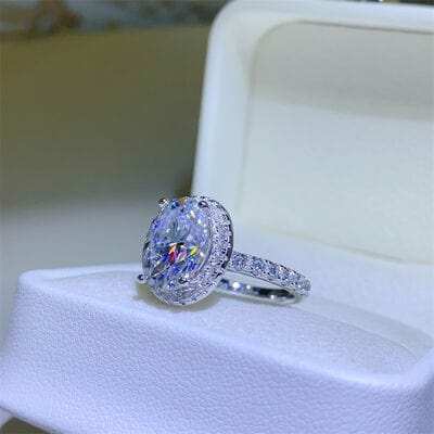 5 Carat Moissanite 925 Sterling Silver Ring - Trendsi - Flyclothing LLC
