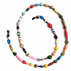 Face Mask/Eyeglass Paper Bead Chain, Colorful Mixed Shapes - Creative Alternatives