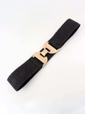 Alloy Buckle Elastic Belt - Trendsi - Flyclothing LLC