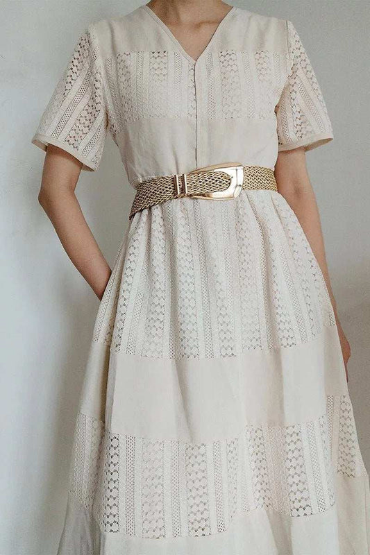 Irregular Buckle Braid Belt - Trendsi - Flyclothing LLC