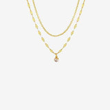 Titanium Steel Double-Layered Necklace - Trendsi - Flyclothing LLC