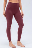 Wide Waistband Slim Fit Active Leggings - Trendsi - Flyclothing LLC