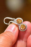 18K Platinum-Plated Moissanite Drop Earrings - Trendsi - Flyclothing LLC