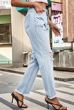 Distresssed Buttoned Loose Fit Jeans - Trendsi - Flyclothing LLC