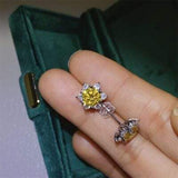 2 Carat Moissanite 925 Sterling Silver Stud Earrings - Trendsi - Flyclothing LLC