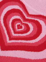 Heart Mock Neck Sweater Vest - Trendsi - Flyclothing LLC