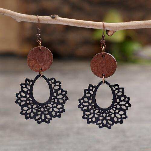 Geometric Cutout Dangle Earrings - Trendsi - Flyclothing LLC