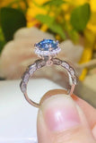 925 Sterling Silver 1 Carat Moissanite Cluster Ring - Trendsi