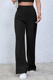 Basic Bae Full Size Ribbed High Waist Flare Pants - Trendsi - Flyclothing LLC
