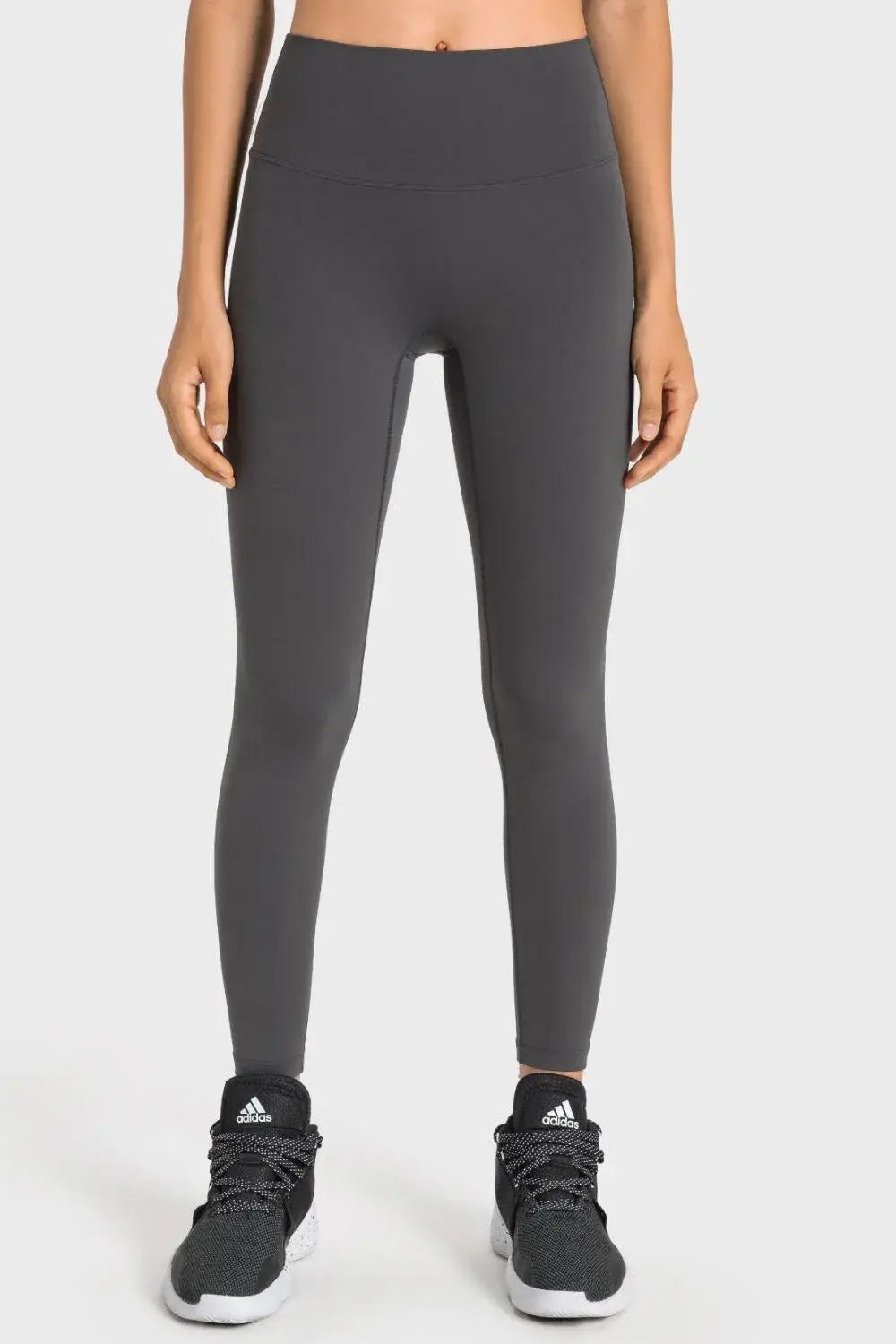 High-Rise Wide Waistband Yoga Leggings - Trendsi - Flyclothing LLC