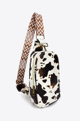 Printed PU Leather Sling Bag - Trendsi
