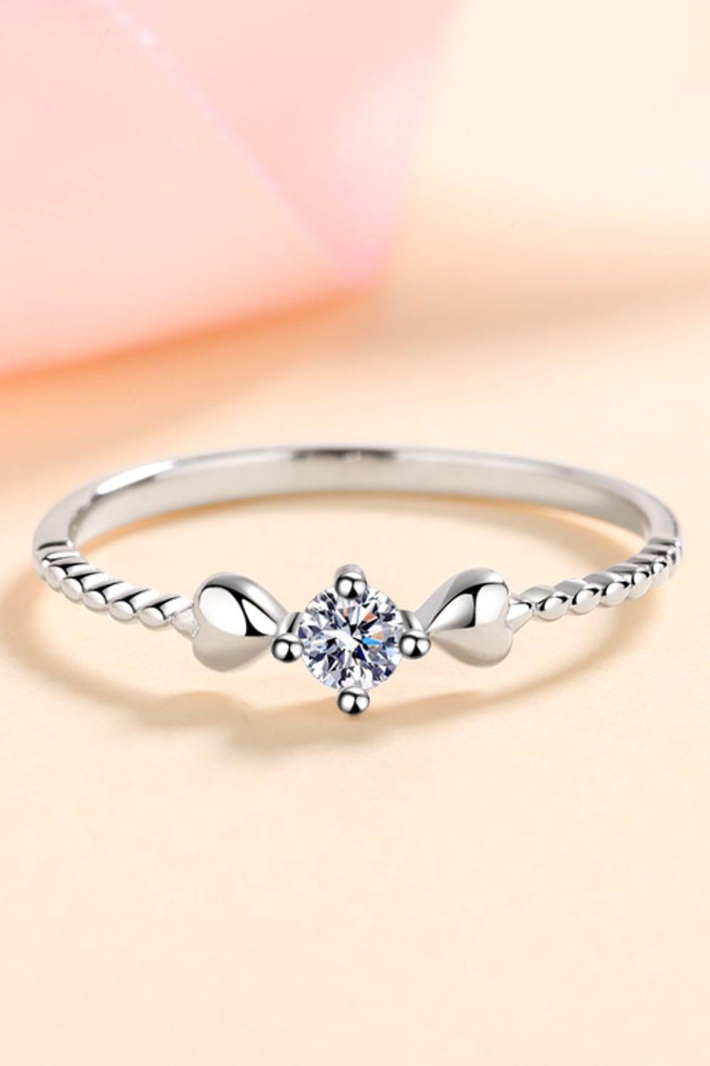 Moissanite Heart 925 Sterling Silver Ring - Flyclothing LLC