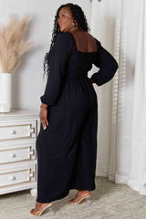 Double Take Square Neck Jumpsuit with Pockets - Trendsi - Flyclothing LLC