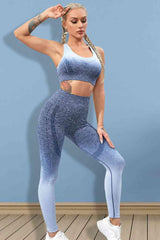 Gradient Sports Tank and Leggings Set - Trendsi