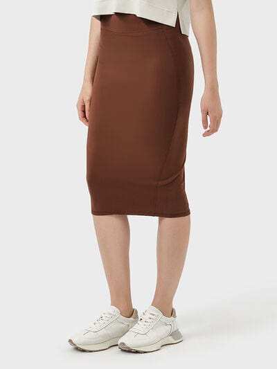 Slit Wrap Active Skirt - Trendsi - Flyclothing LLC