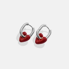 Heart Titanium Steel Earrings - Trendsi