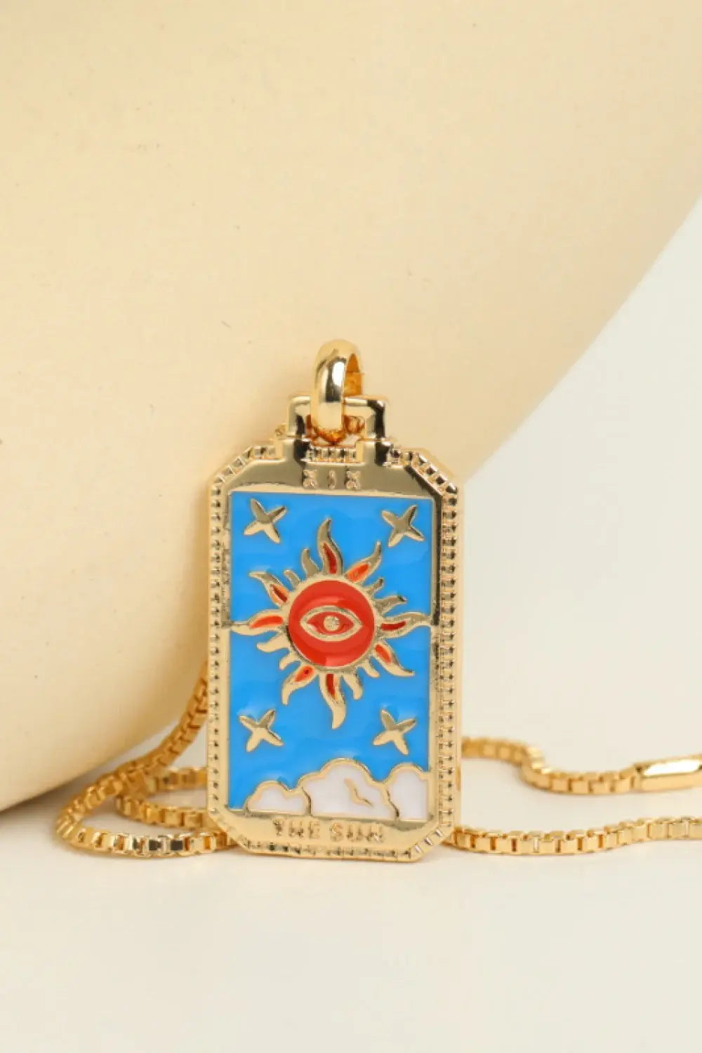 Tarot Card Pendant Copper Necklace - Trendsi - Flyclothing LLC