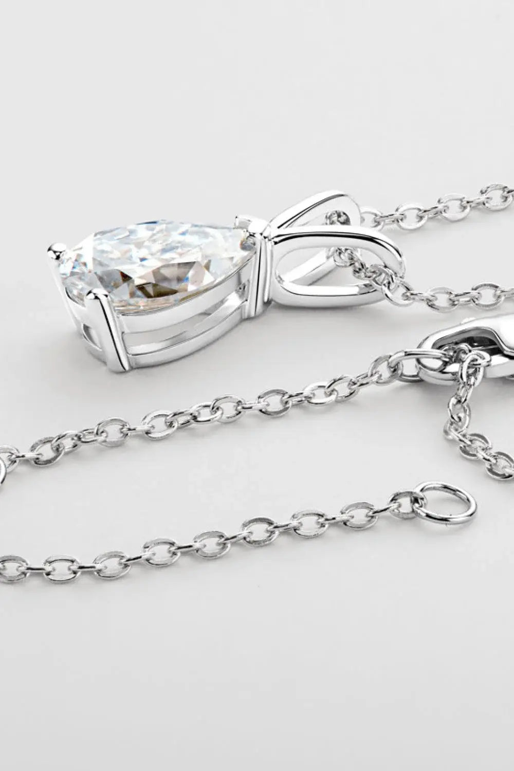 1.5 Carat Moissanite Pendant 925 Sterling Silver Necklace - Trendsi - Flyclothing LLC