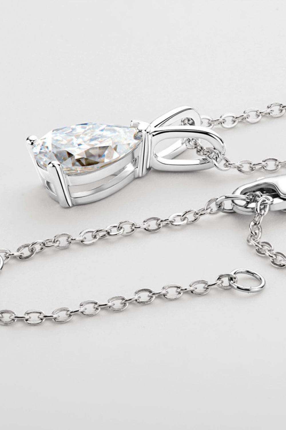 1.5 Carat Moissanite Pendant 925 Sterling Silver Necklace - Trendsi - Flyclothing LLC