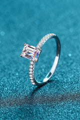 925 Sterling Silver Ring with Moissanite - Trendsi