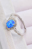Opal and Zircon 925 Sterling Silver Ring - Trendsi