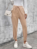 Drawstring Straight Pants with Pockets - Trendsi