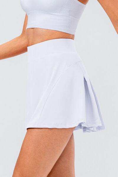 High Waist Pleated Active Skirt - Trendsi - Flyclothing LLC