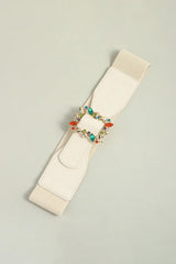 Multicolored Leaf Buckle Elastic Belt - Trendsi - Flyclothing LLC