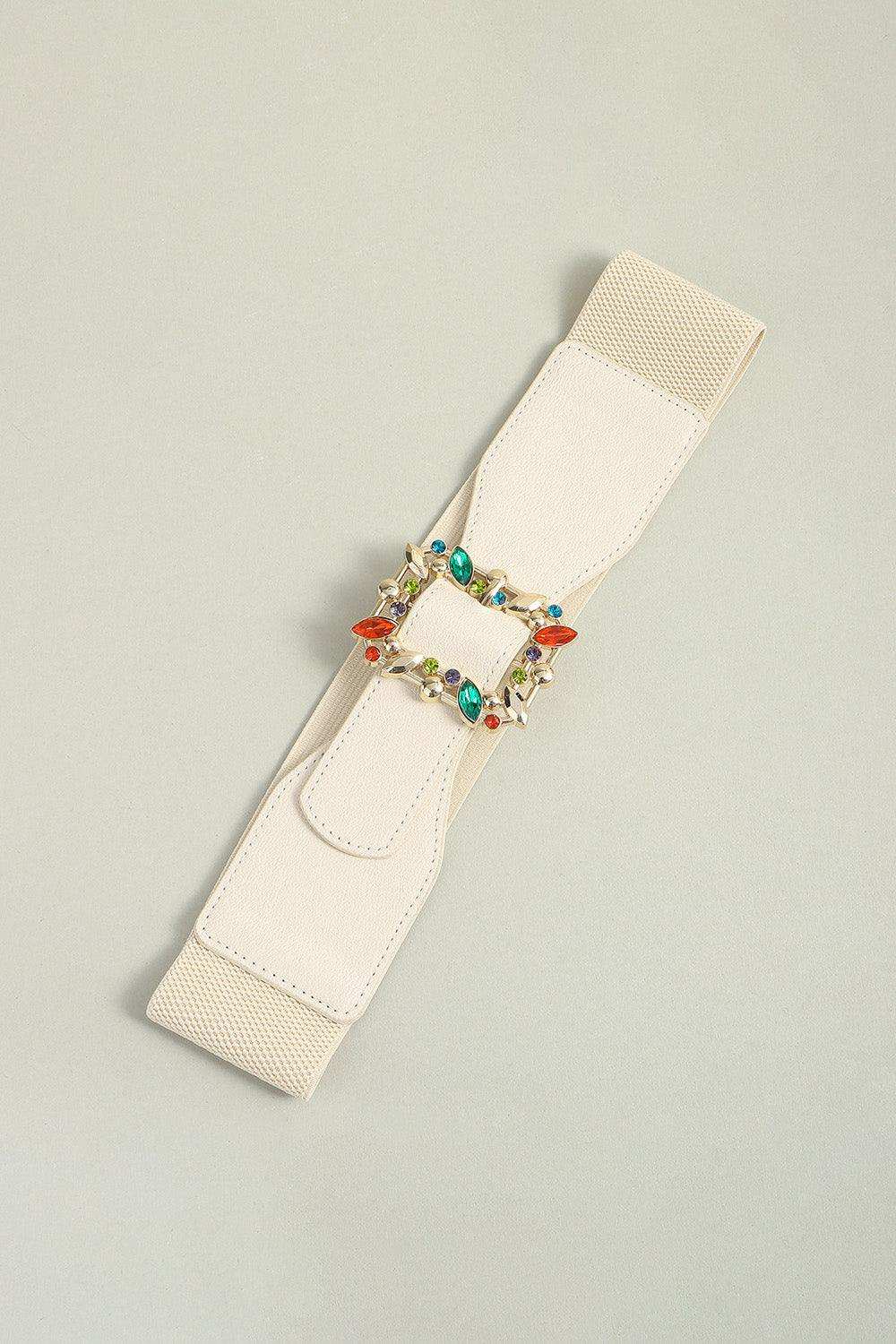 Multicolored Leaf Buckle Elastic Belt - Trendsi - Flyclothing LLC