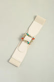 Multicolored Leaf Buckle Elastic Belt - Trendsi