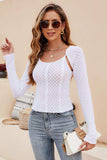 Scoop Neck Long Sleeve Knit Top - Trendsi - Flyclothing LLC