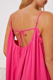 Full Size Ruffle Trim Tie Back Cami Jumpsuit with Pockets - Trendsi - Flyclothing LLC