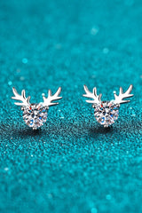 925 Sterling Silver Reindeer-Shaped Moissanite Ring - Flyclothing LLC