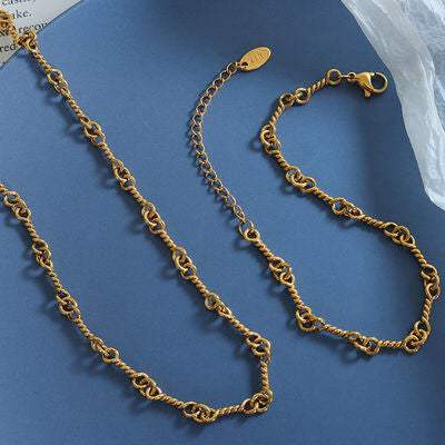 Titanium Steel Link Chain Bracelet - Trendsi - Flyclothing LLC