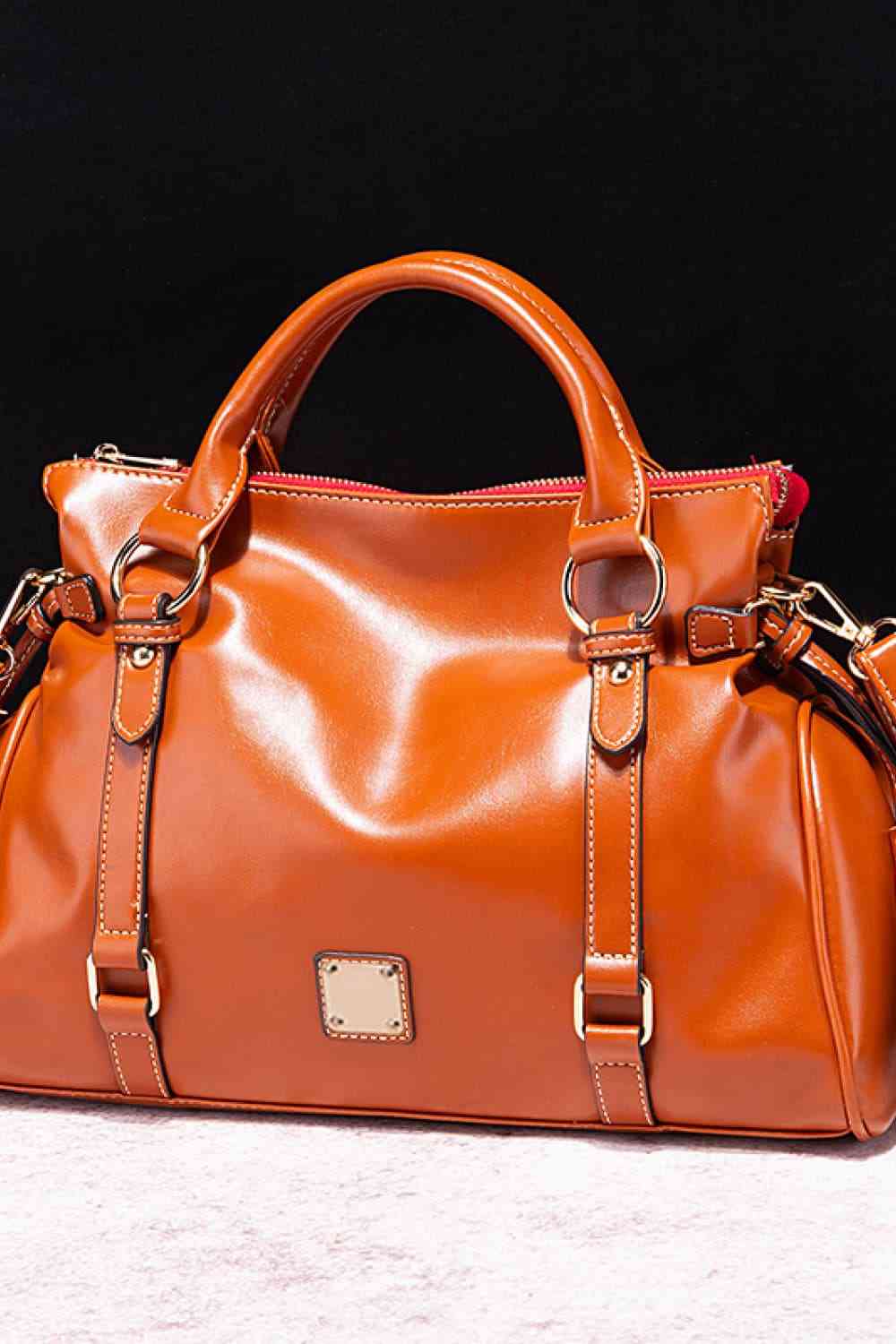 PU Leather Handbag with Tassels - Trendsi - Flyclothing LLC