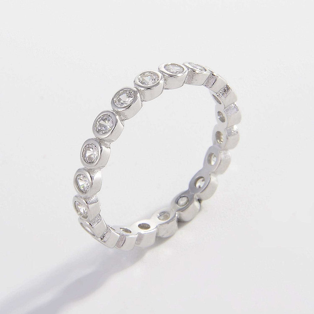 925 Sterling Silver Zircon Ring - Trendsi - Flyclothing LLC